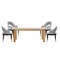 Manhattan Comfort 5-Piece Rockaway 70.86 Dining Set with 4 Carrington Chairs in Natural and Light Grey 4-DT02DC089AR-NALG - alternate 7